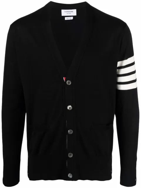 Thom Browne intarsia-knit 4-Bar stripe cardigan