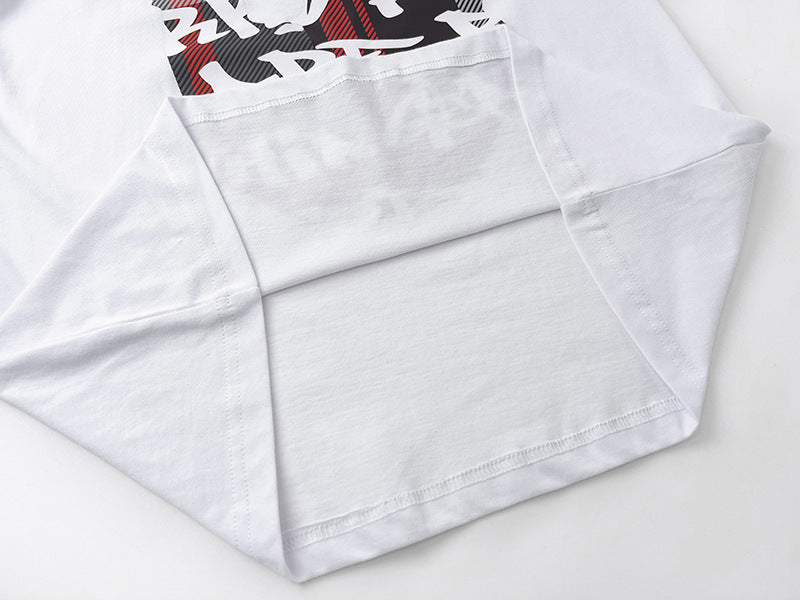BAPE Red Stroke Camo Big Ape Head Men's T-Shirt - White