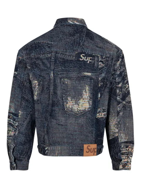 Supreme Archive denim jacquard trucker jacket