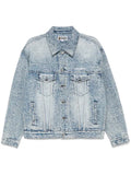 A BATHING APE® logo-embroidered denim jacket
