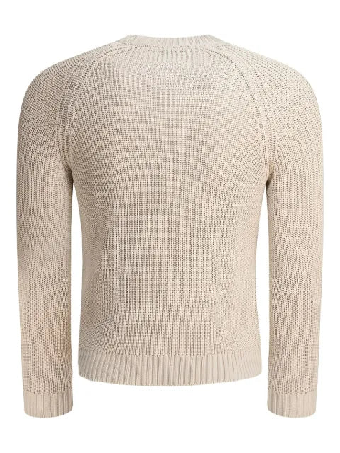 RAKKI raglan-sleeved cotton sweater