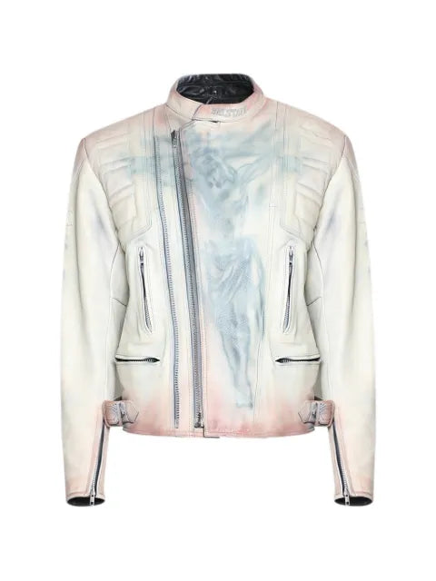 LA MASKARADE zip-up leather jacket