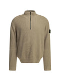 Stone Island ribbed-knit quarter-zip sweatshirt