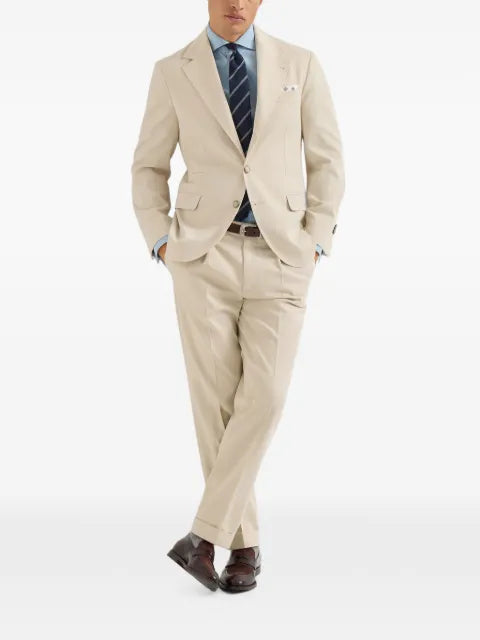 Brunello Cucinelli cotton and virgin wool gabardine deconstructed blazer