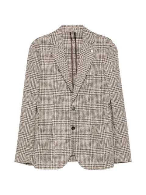 LUIGI BIANCHI MANTOVA Prince of Wales check blazer