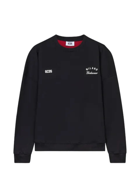 GCDS logo-print panelled sweatshirt