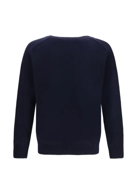BROOKSFIELD logo-plaque crew-neck sweater