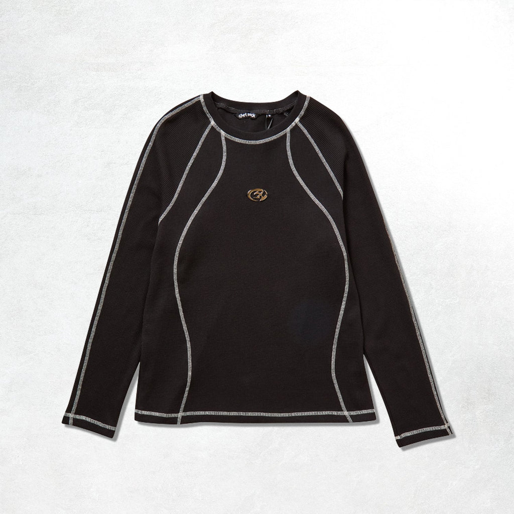 Chet Rock Stark Waffle Top: Black