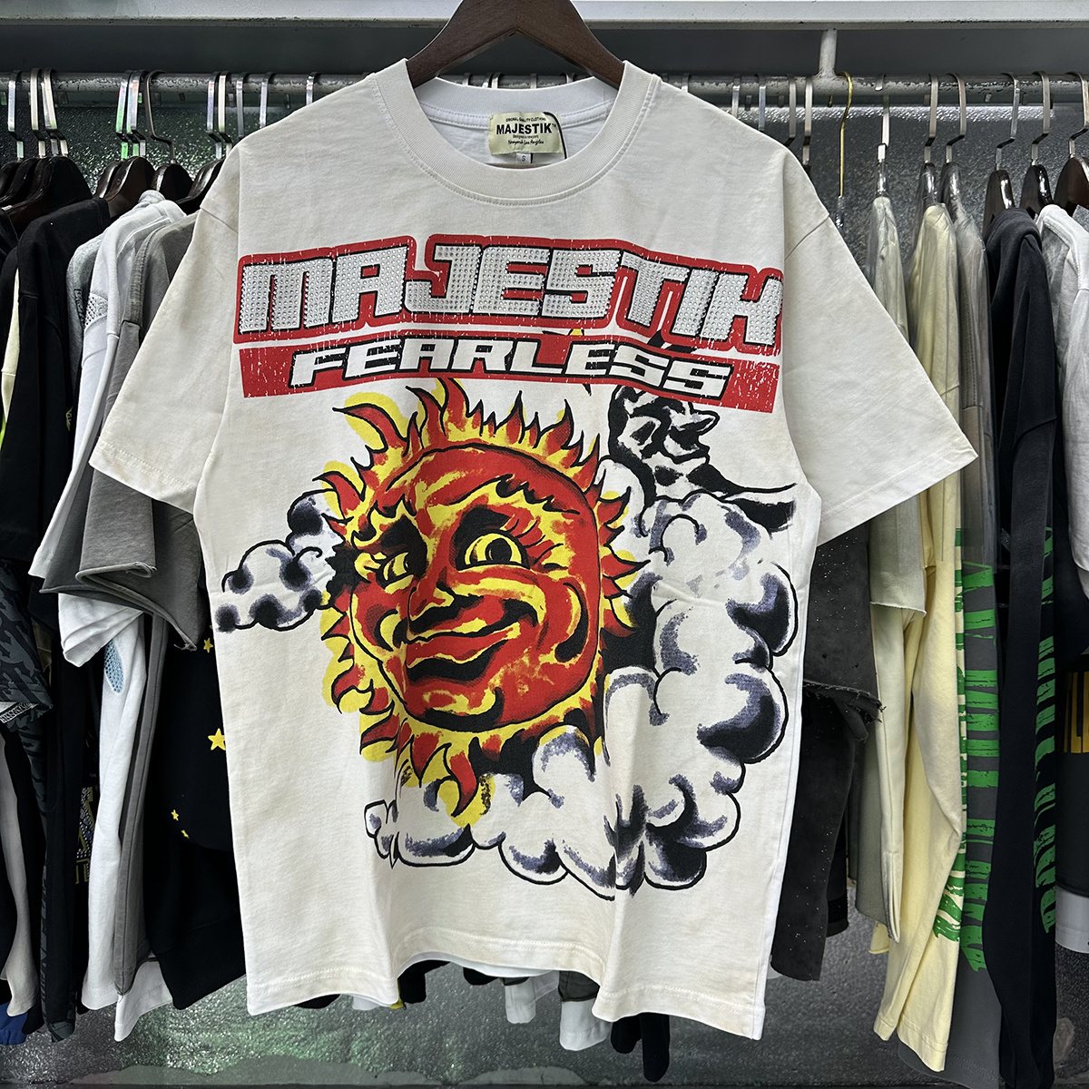 MAJESTIK Fearless Sun Graphic T-Shirt