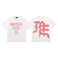 MIXED EMOTION Never Die Studded Graphic T-Shirt