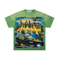 MAJESTIK Green Distressed Tour Graphic T-Shirt