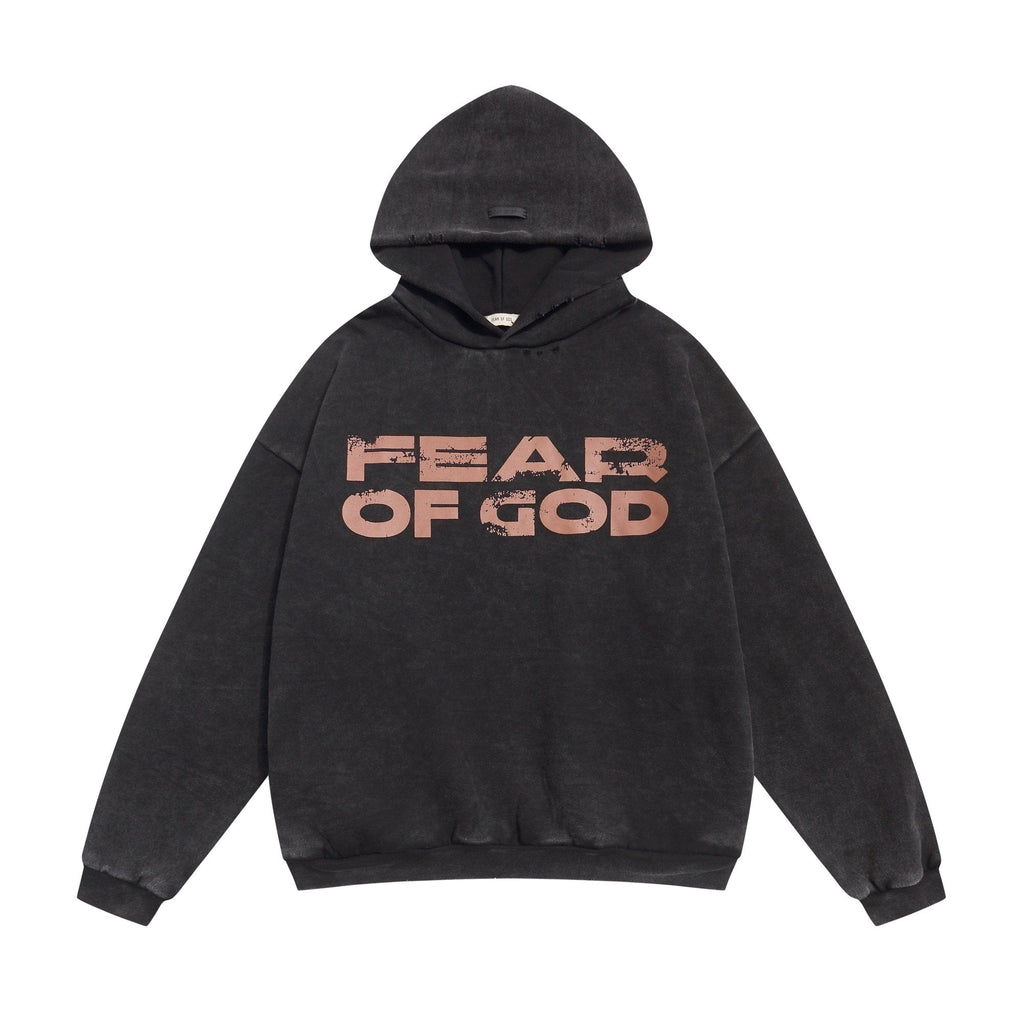 Fear of God Washed Black Side-Pocket Hoodie