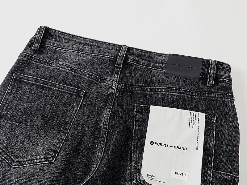 Purple Brand Black Washed Flare Jeans