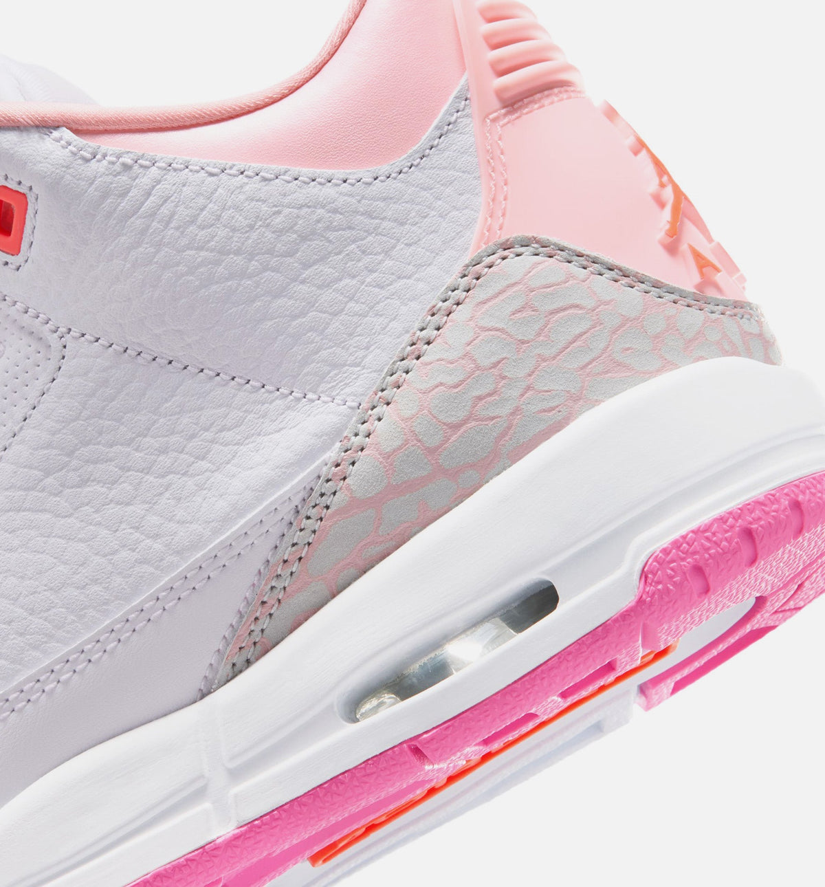 Air Jordan 3 Retro Grade School Lifestyle Shoe - Pearl Pink/Blossom Pink/Pink Glow/Super Orange