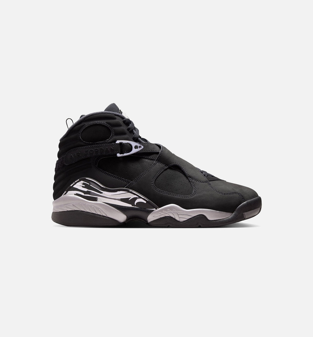 Air Jordan 8 Retro Chrome Black and Light Graphite Men's Lifestyle Shoe – Black/White/Light Graphite