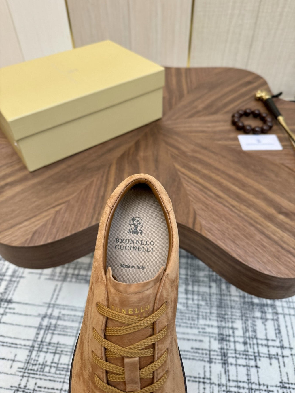 Brunello Cucinelli Tan Low-Top Sneakers