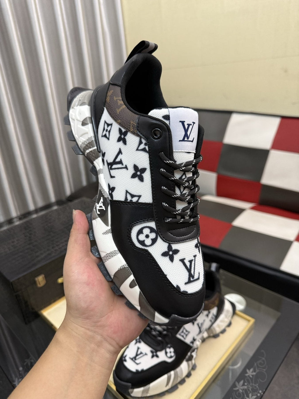 Louis Vuitton Graphic-Pattern Chunky Sneakers